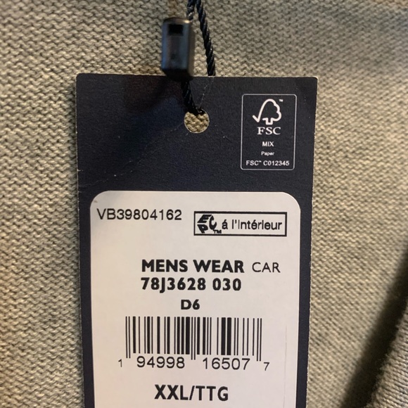 Tommy Hilfiger Mens Oversized light grey button up cardigan 2XL - Picture 5 of 10